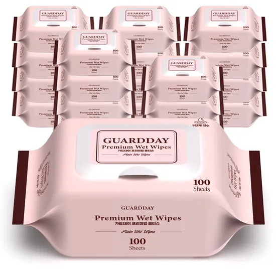 9단계 정제수 캡형 물티슈 100매 20팩