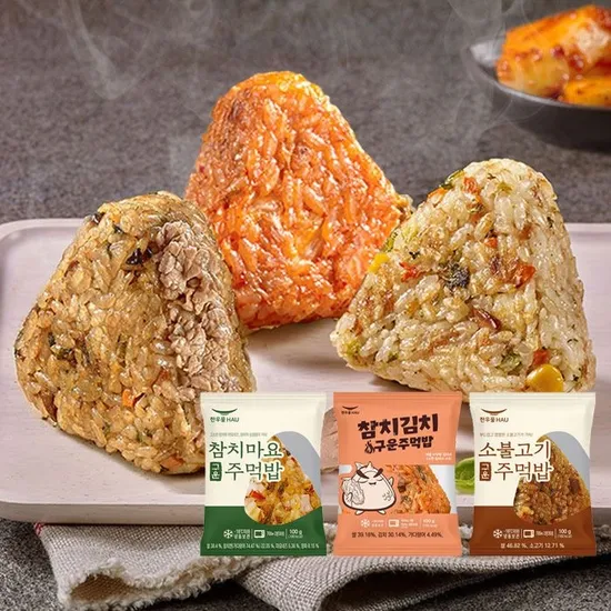 한우물 주먹밥 참치김치 5개 참치마요 5개 소불고기 5개