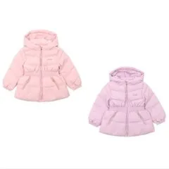 프랜치캣 연핑크 연보라 하프덕패딩