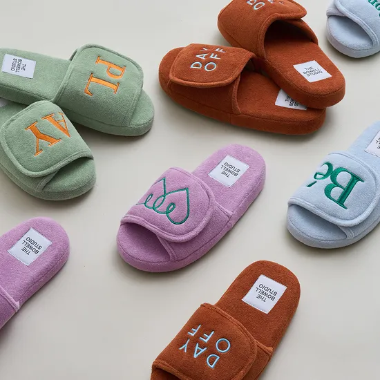 보웰 테리 벨크로 메모리폼 실내화 1+1