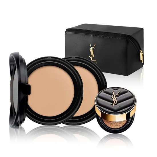 입생로랑 메쉬 핑크 쿠션 리필 듀오 세트 쿠션 미니어처 미러