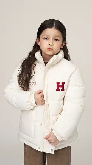 하버드키즈 하이넥 클래식 숏 패딩