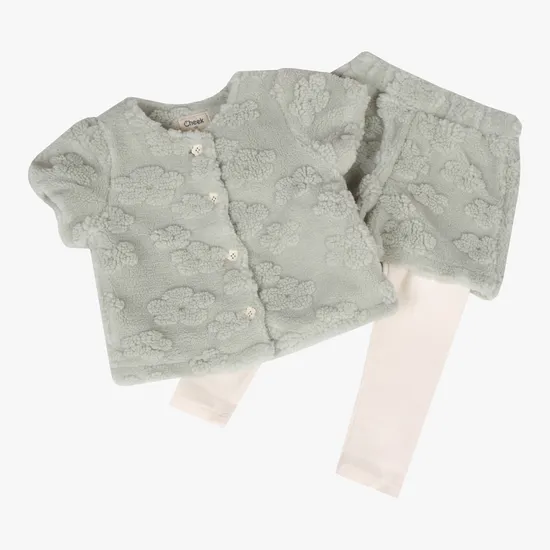 치크 문양 퍼 세트