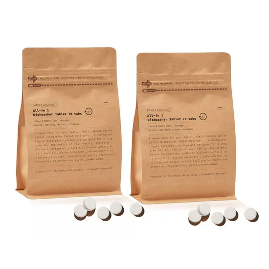 패밀리그라운드 식기세척기세제 올인원 젖병세척기겸용 식품첨가물 70개입 2개