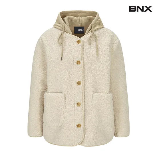 양털 캐쥬얼 포켓 후드 점퍼