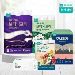 모나리자 순데코 27M 30롤 총2팩 천연펄프 화장지