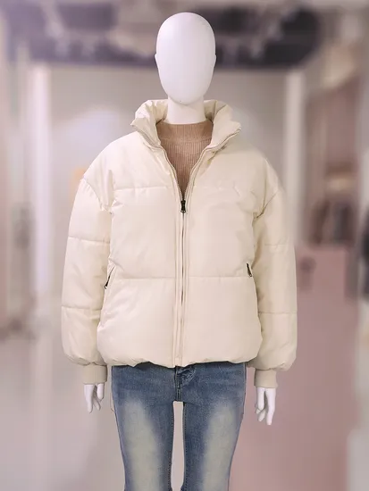 르샵 하이넥 허리스트링 루즈핏 푸퍼패딩