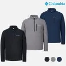 컬럼비아 남성 기본 솔리드 하프 집업 플리스 티셔츠