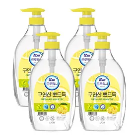 참그린 구연산 뽀드득 주방세제 레몬향 용기 1kg 4개