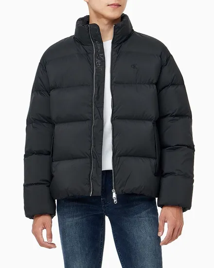 캘빈클라인 남성 커브드 퀼팅 나일론 다운 푸퍼