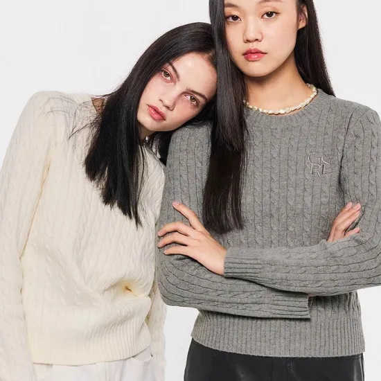 제너럴아이디어 케이블 풀오버 니트 6종