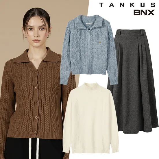 반목니트 모달 터틀넥니트