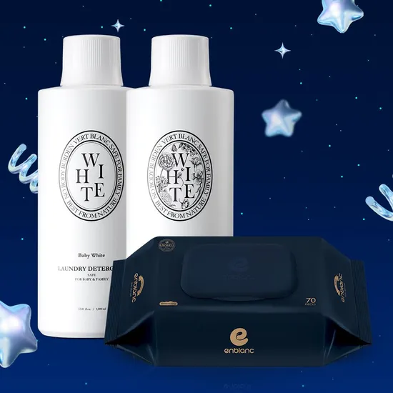 앙블랑 네이비 아기물티슈 80매 20팩