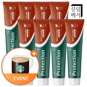 살림백서 프로텍션 불소 치약 250g 8개입