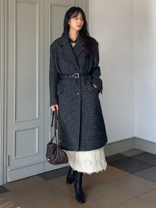 루에브르 오버사이즈 테일러드 롱코트