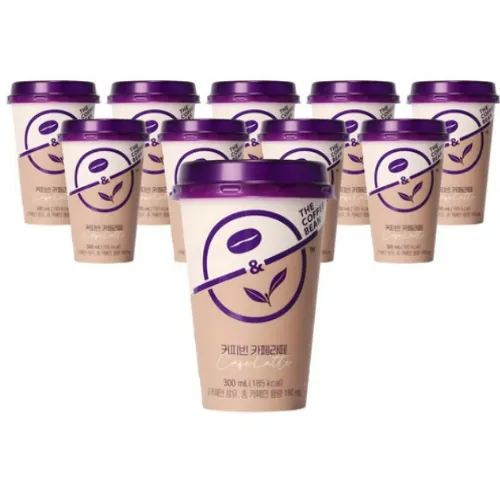 라잇온 커피빈 카페라떼 헤이즐넛라떼 컵커피 300ml 10개입