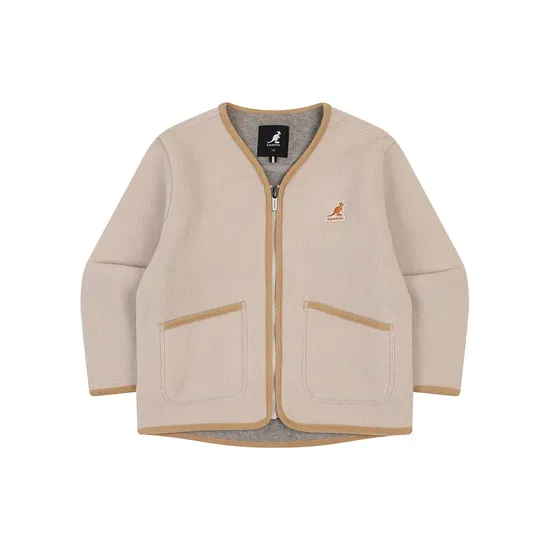 캉골키즈 집업 플리스점퍼 아이보리