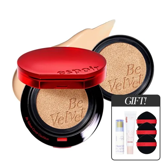 에스쁘아 비벨벳 커버 쿠션 본품+리필 퍼프 3매