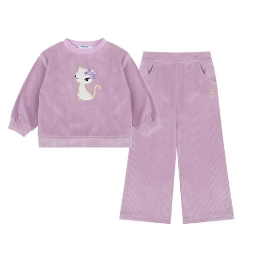 프랜치캣 연보라 밍크골지 상하복