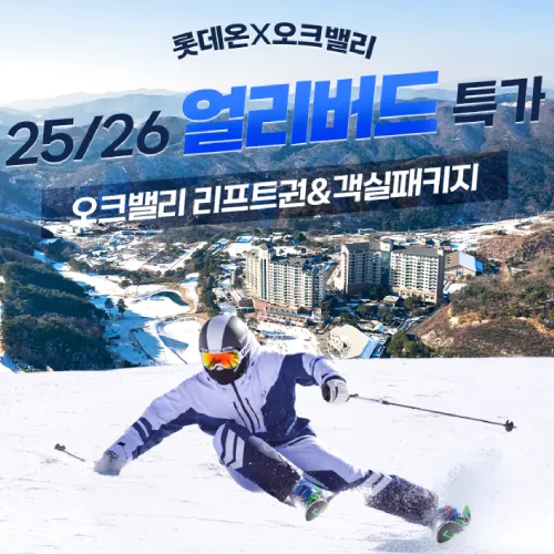 오크밸리 리조트 객실 스키리프트 2인권 176,700원