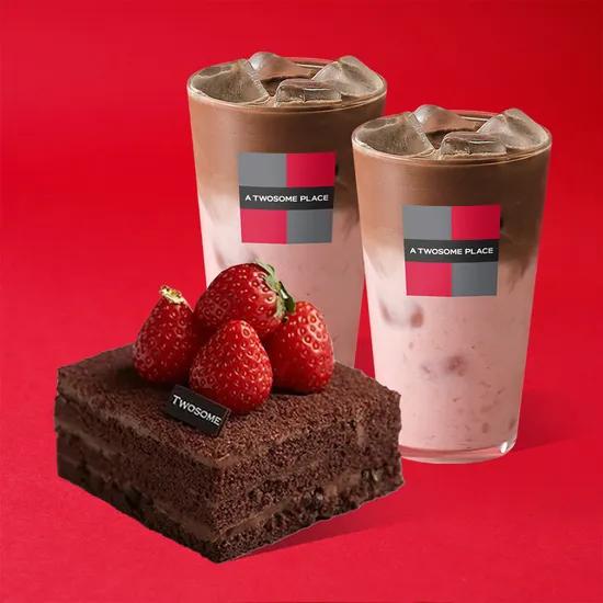 투썸 떠먹는 스초생 스트로베리 초콜릿 라떼 R 2잔