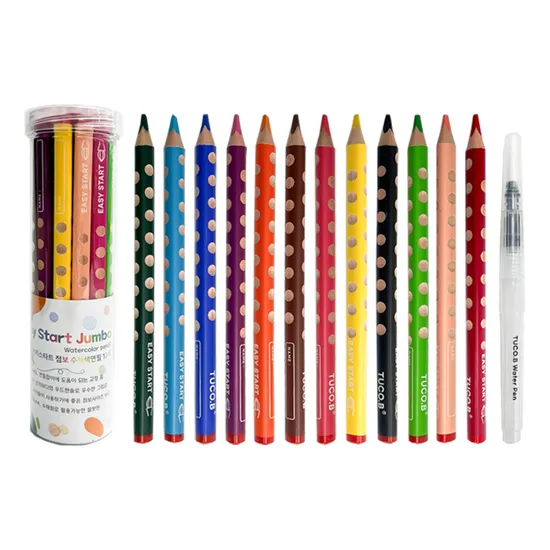투코비 이지스타트 점보 교정 수채 색연필 12색 (물붓펜 포함)