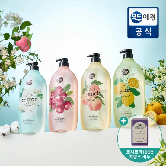 샤워메이트 프레시 바디워시 1.2kg 3개