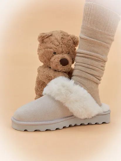 슈펜 신세틱 스웨이드 웜 슬리퍼