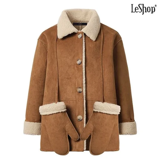 르샵 스웨이드 양털 무스탕 자켓