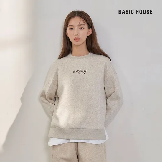 베이직하우스 여성용 그래픽 기모맨투맨