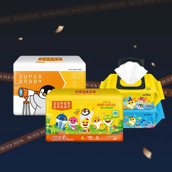 슈퍼대디 아기상어 물티슈 20팩