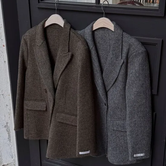 마일드 헤링본 핸드메이드코트