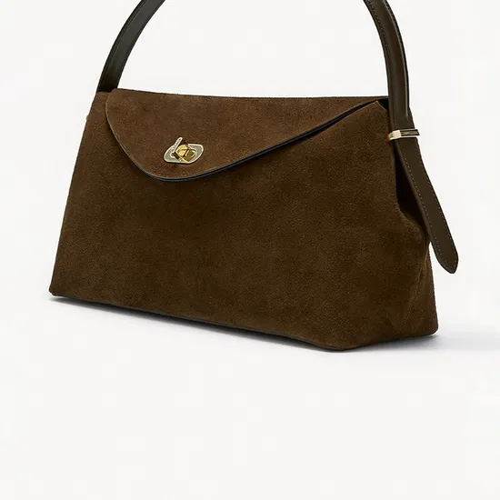 끌라베 니콜 스웨이드 브라운 토트백