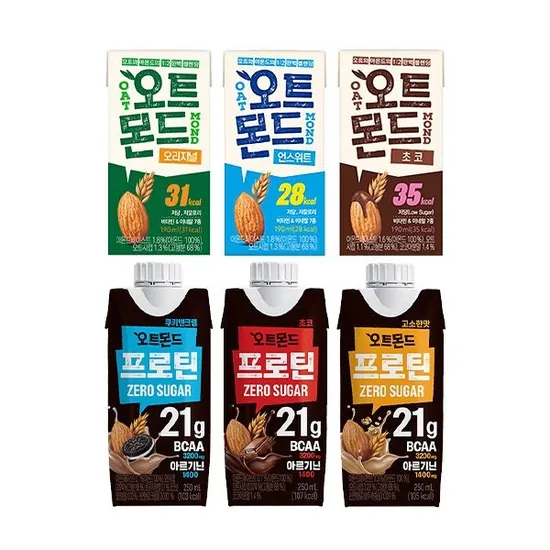 오트몬드 프로틴 190ml 24팩 3종, 250ml 18팩 3종