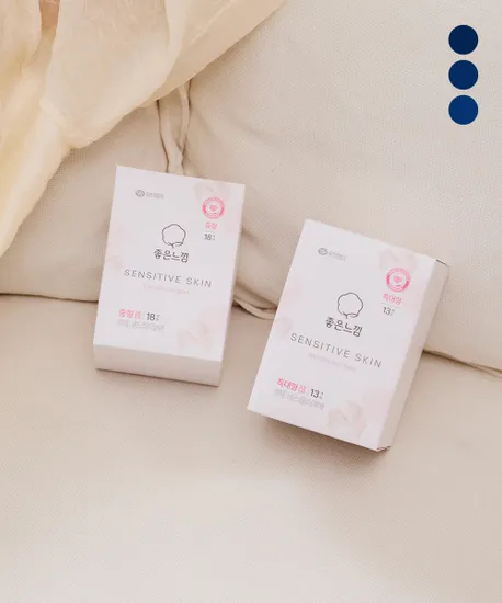 좋은느낌 센서티브스킨 저자극 생리대 3팩 9,030원