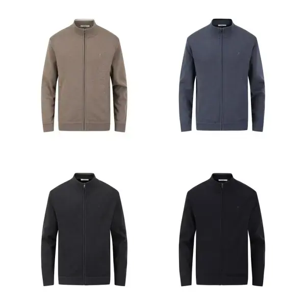 올젠 밍크융 본딩 풀짚업 가디건