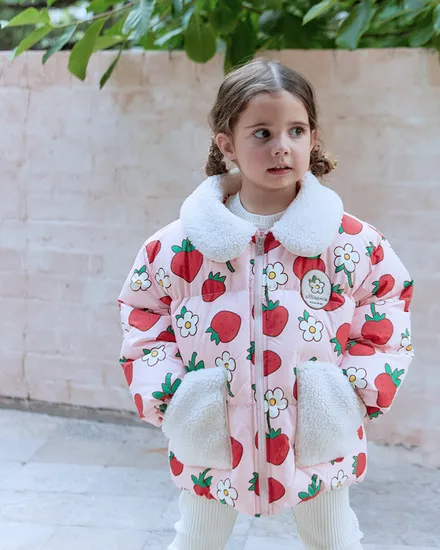 로아앤제인 스트로베리 패딩 점퍼 145사이즈