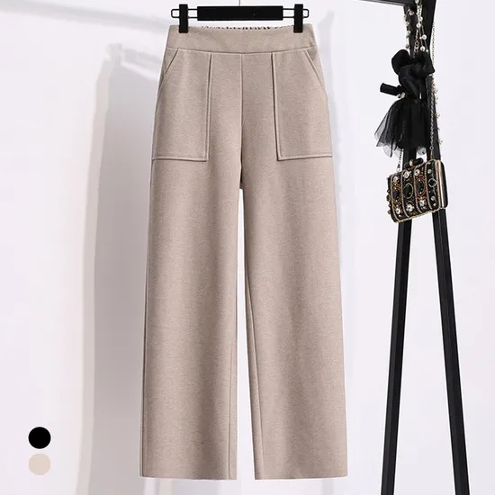 화세 양면기모 와이드 슬랙스 팬츠