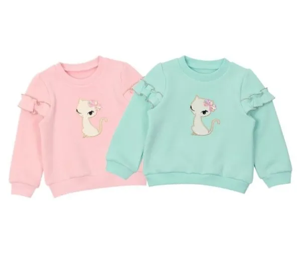 프렌치캣 소매프릴 기모 티셔츠 2장