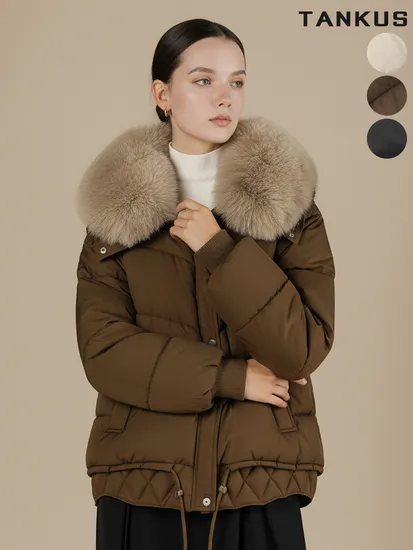 퍼카라 스트링 패딩자켓