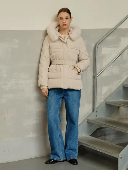 더아이잗 폭스터 벨티드 하프 구스다운