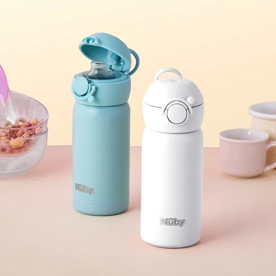 누비 어린이집 유아 스텐 물병 원터치 텀블러 300ml (1+1)