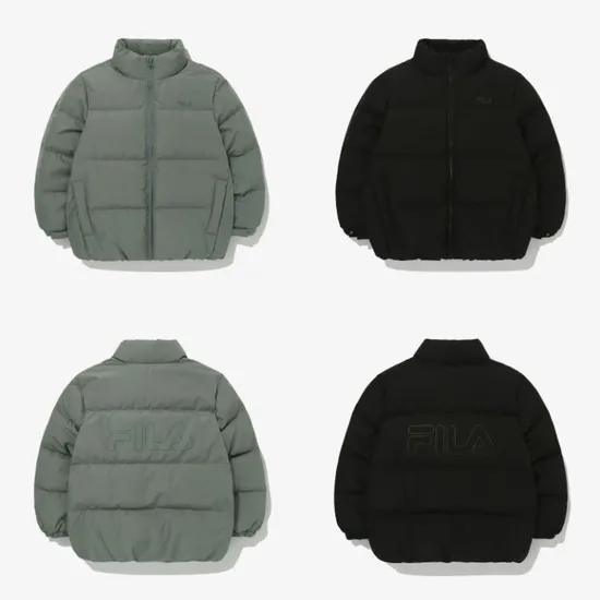 휠라키즈 덕화이버 숏패딩