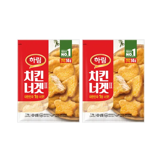 하림 치킨너겟II 1kg 2개