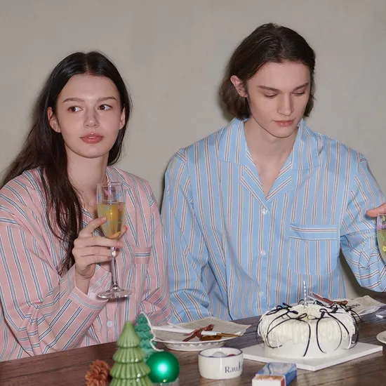 오프아워 스트라이프 감성 파자마 상하의세트