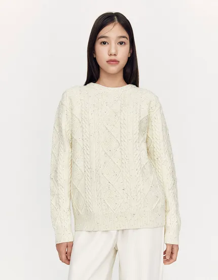 넵사 케이블 니트 스웨터
