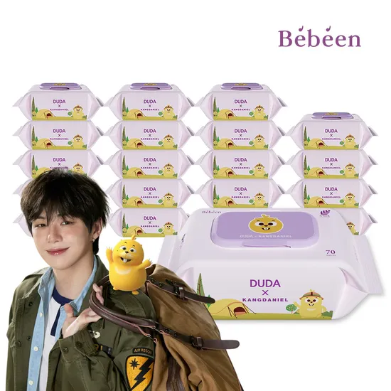 베베앙 물티슈 캡형 75평량 70매 20팩