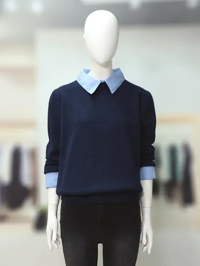 르샵 셔츠 레이어드 니트