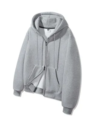 엘빈클로 무지 레귤러핏 투웨이 후드집업