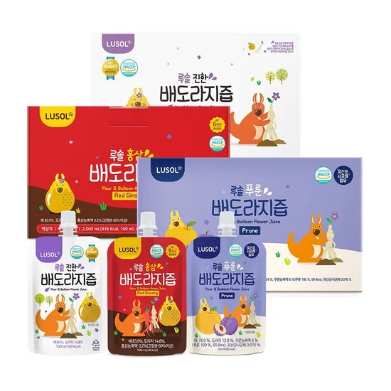 루솔 진한배즙 홍삼배즙 푸룬배즙 60포